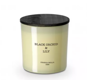 Wachskerze 2 Wick XL  600g  Black Orchid & Lily