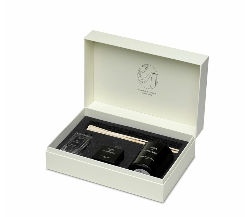 Luxury Gift Set Kerze 230g / Raumspray / Diffusor mit Stäbchen Tea & Lemongrass