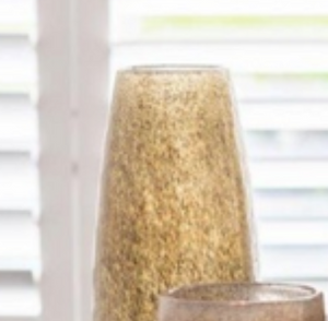 Vase Silberbraun
