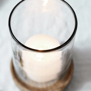 FA Windlicht Natur Holz und Glas