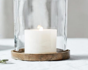 FA Windlicht Natur Holz und Glas