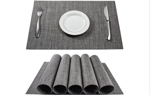 MRT Tischset Vinyl gewoben Screen Grau/Beige