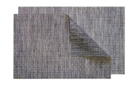MRT Tischset Vinyl gewoben Screen Grau/Beige