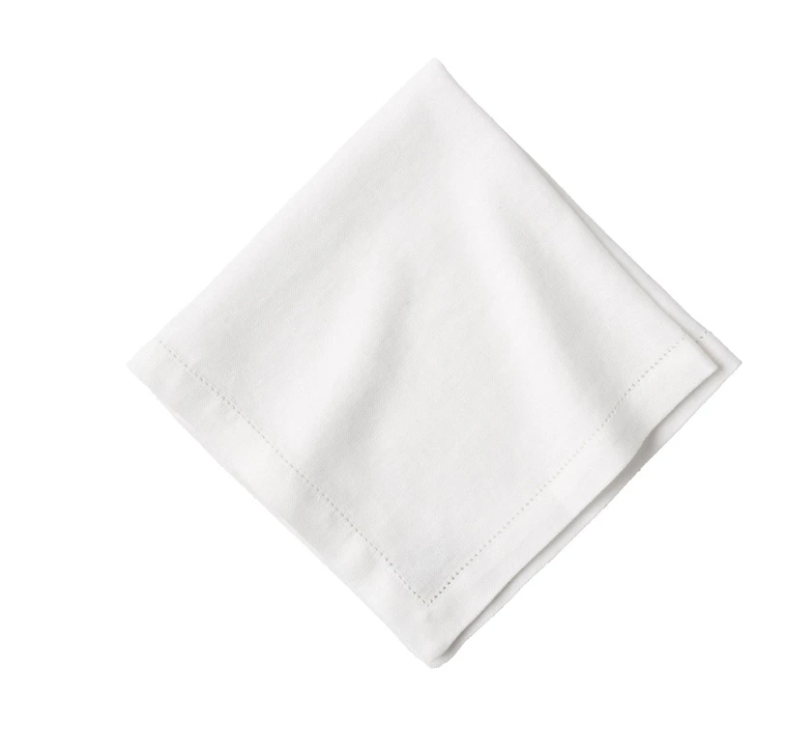 Servietten 100% Leinen Weiss 45x45cm