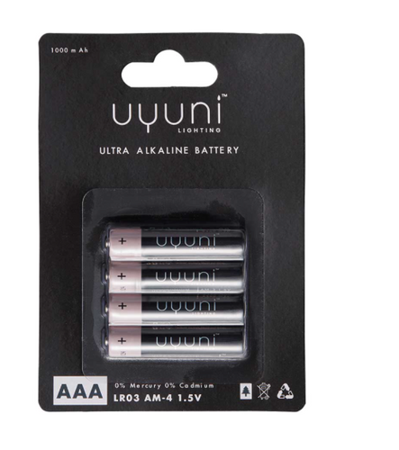 Uyuni AAA Battery, 1,5V,  1000mAh - 4 pack