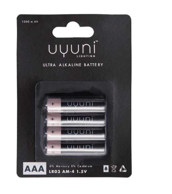 Uyuni AAA Battery, 1,5V,  1000mAh - 4 pack